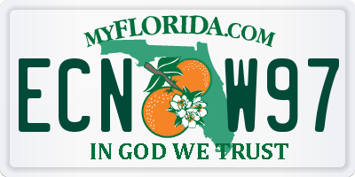 FL license plate ECNW97