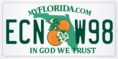 FL license plate ECNW98