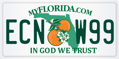 FL license plate ECNW99