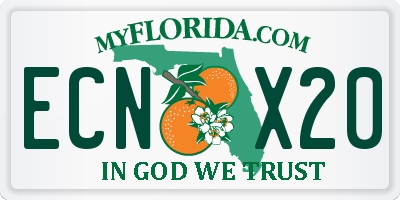 FL license plate ECNX20