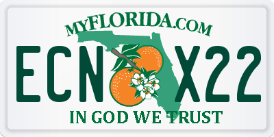 FL license plate ECNX22