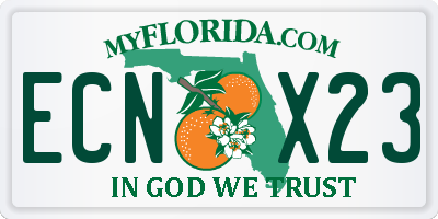 FL license plate ECNX23
