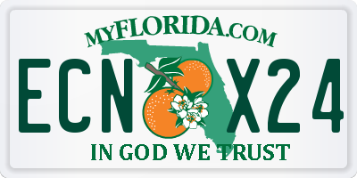 FL license plate ECNX24