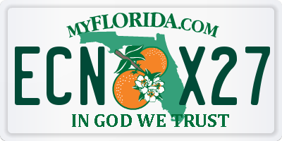 FL license plate ECNX27
