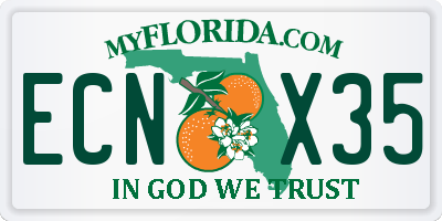 FL license plate ECNX35