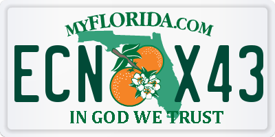 FL license plate ECNX43