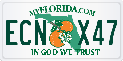 FL license plate ECNX47