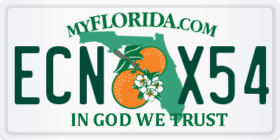FL license plate ECNX54