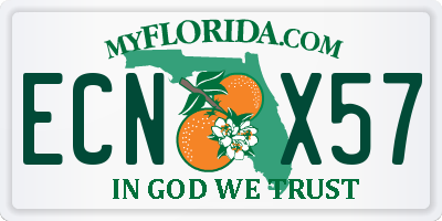 FL license plate ECNX57