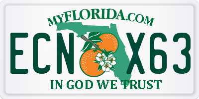 FL license plate ECNX63