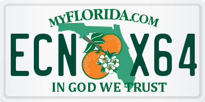 FL license plate ECNX64