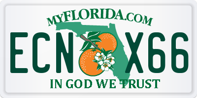 FL license plate ECNX66