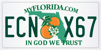 FL license plate ECNX67