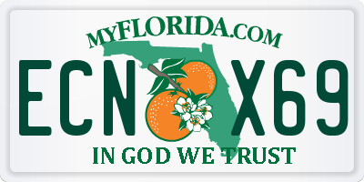 FL license plate ECNX69