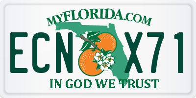 FL license plate ECNX71