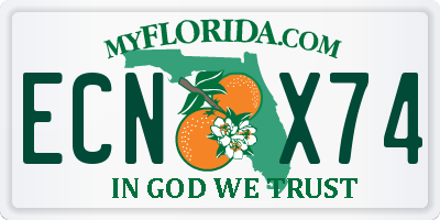 FL license plate ECNX74