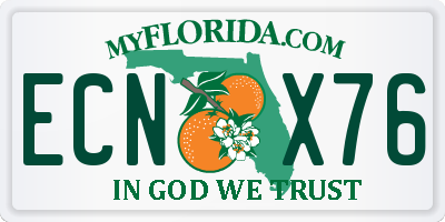 FL license plate ECNX76