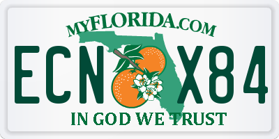 FL license plate ECNX84