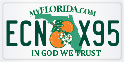 FL license plate ECNX95