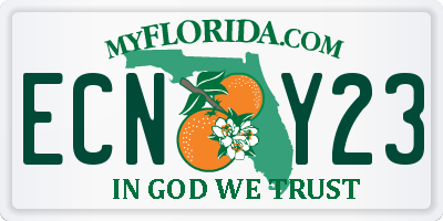 FL license plate ECNY23
