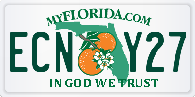 FL license plate ECNY27