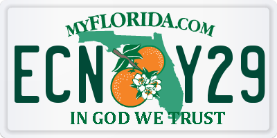 FL license plate ECNY29
