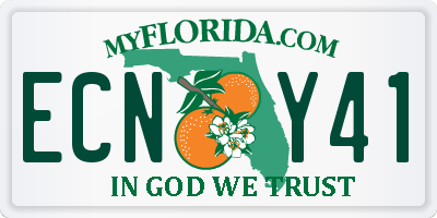 FL license plate ECNY41