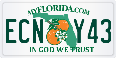 FL license plate ECNY43
