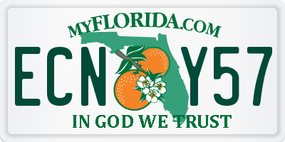FL license plate ECNY57