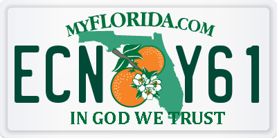 FL license plate ECNY61