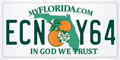 FL license plate ECNY64