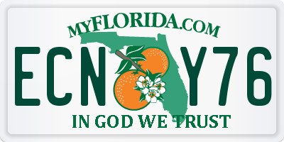 FL license plate ECNY76