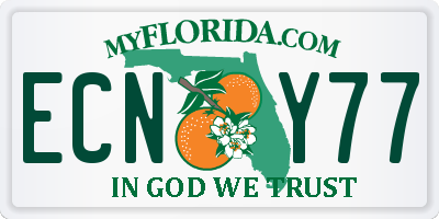 FL license plate ECNY77
