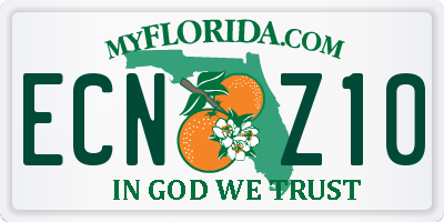 FL license plate ECNZ10