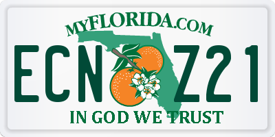 FL license plate ECNZ21