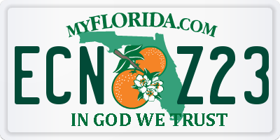 FL license plate ECNZ23