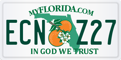 FL license plate ECNZ27