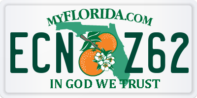 FL license plate ECNZ62