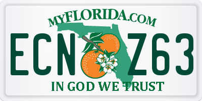 FL license plate ECNZ63