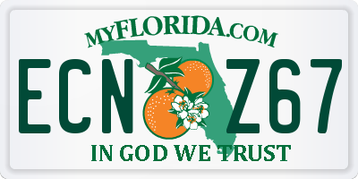 FL license plate ECNZ67