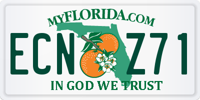 FL license plate ECNZ71