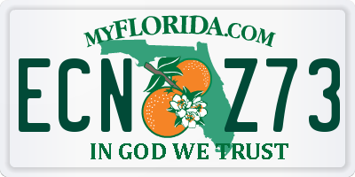 FL license plate ECNZ73