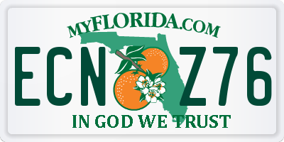 FL license plate ECNZ76