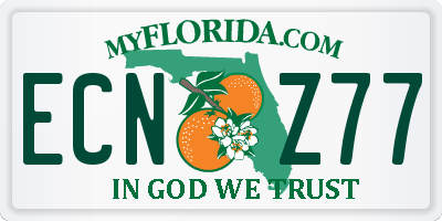 FL license plate ECNZ77