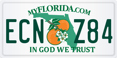 FL license plate ECNZ84