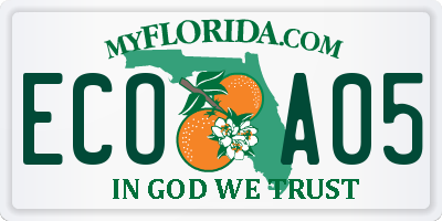 FL license plate ECOA05