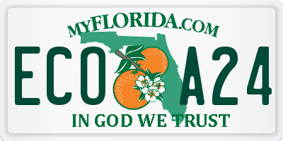 FL license plate ECOA24