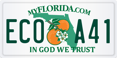 FL license plate ECOA41