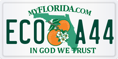 FL license plate ECOA44