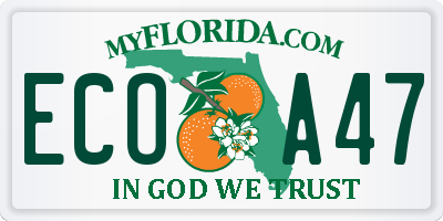 FL license plate ECOA47